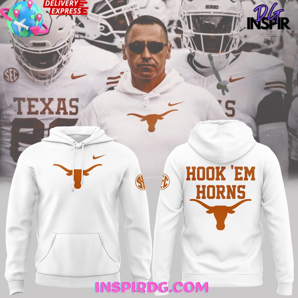 Texas Longhorns Hook 'Em Horns Nike Sec White Hoodie