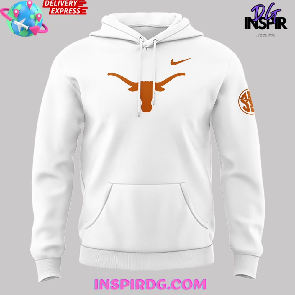 Texas Longhorns Hook 'Em Horns Nike Sec White Hoodie - Image 2