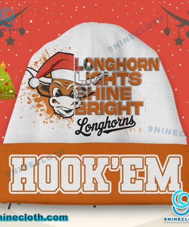 Texas Longhorns Longhorn Lights Shine Bright Christmas Beanie Hat