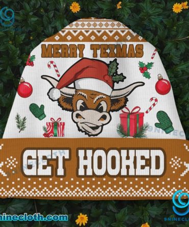 Texas Longhorns Merry Texmas Get Hooked Beanie Hat