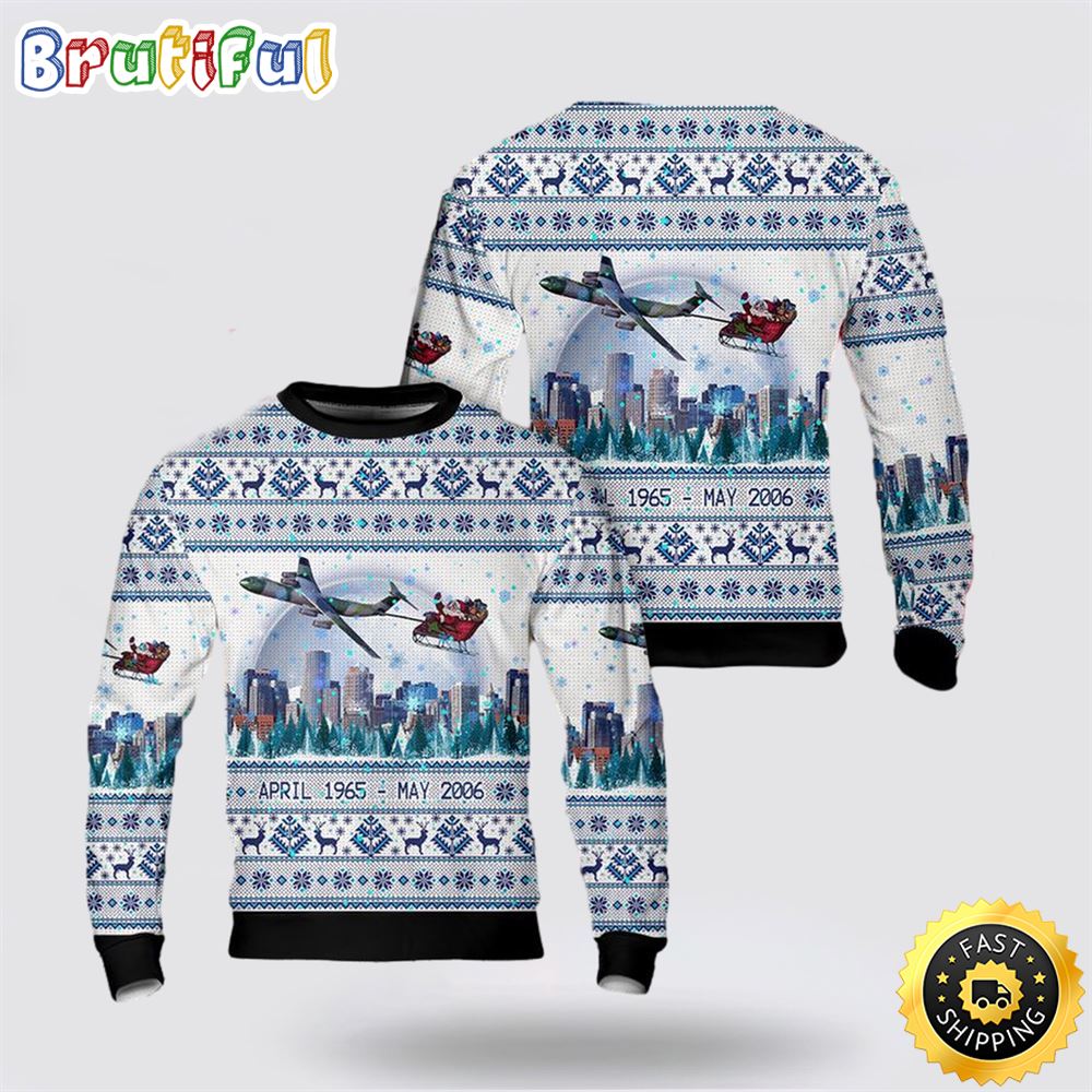 Us Air Force Lockheed C-141 Starlifter Christmas Sweater