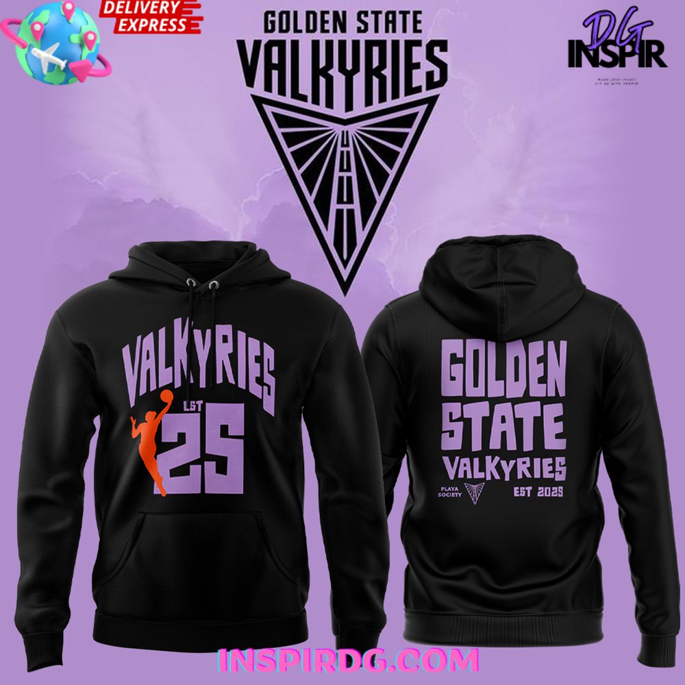 Wnba Golden State Valkyries Est 2025 Black Hoodie