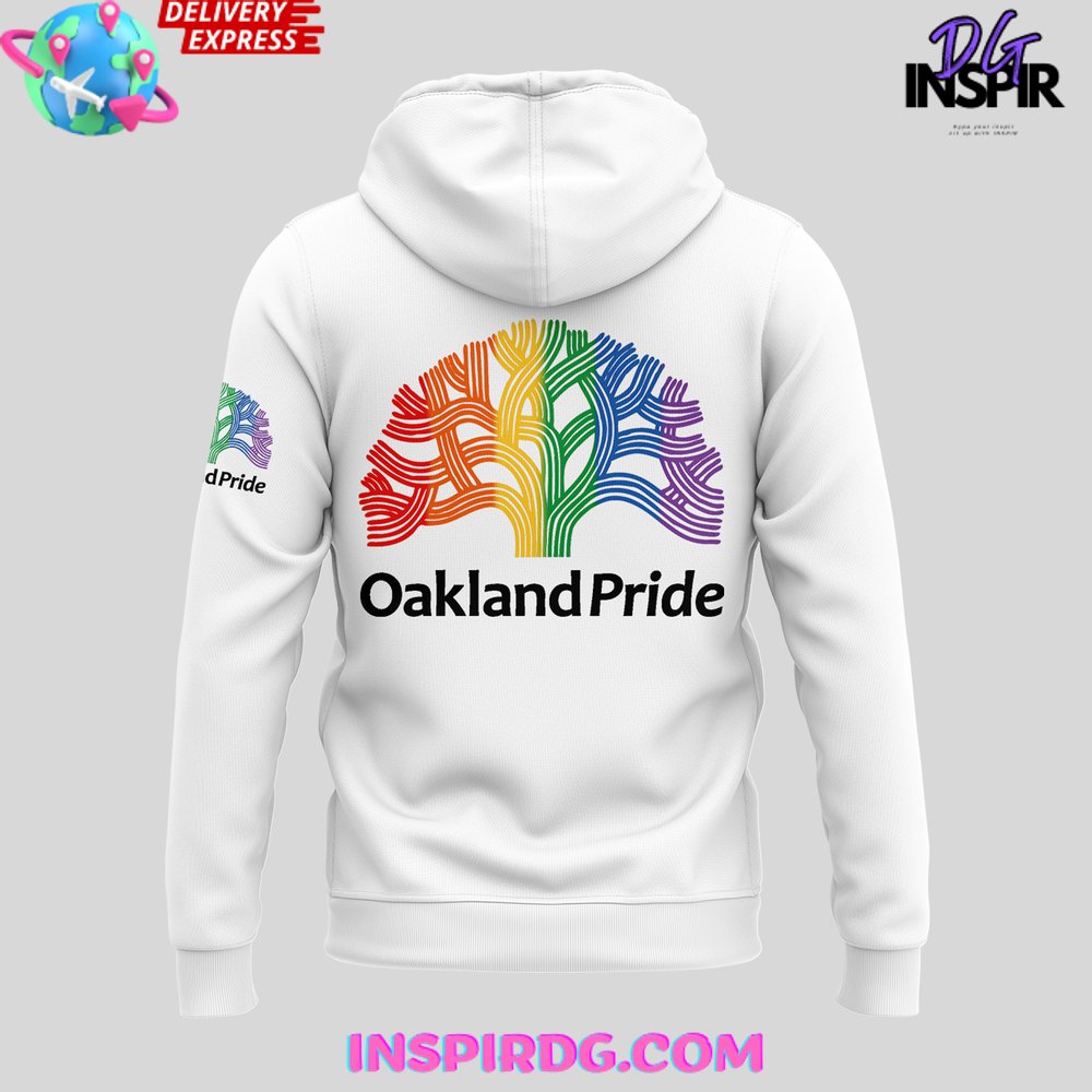 Wnba Golden State Valkyries Oakland Pride White Hoodie - Image 3