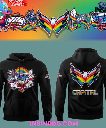 Washington Capitals Pride Night 2025 Black Hoodie