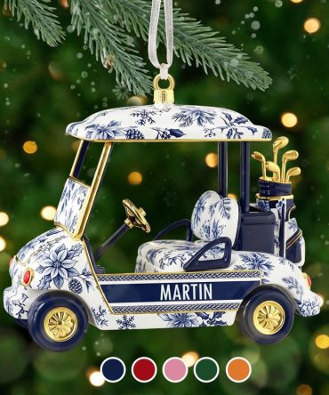 “Drive Into The Holidays!” - Personalized Golf Christmas Ornament - Perfect Gift For Golf Lovers And Enthusiasts