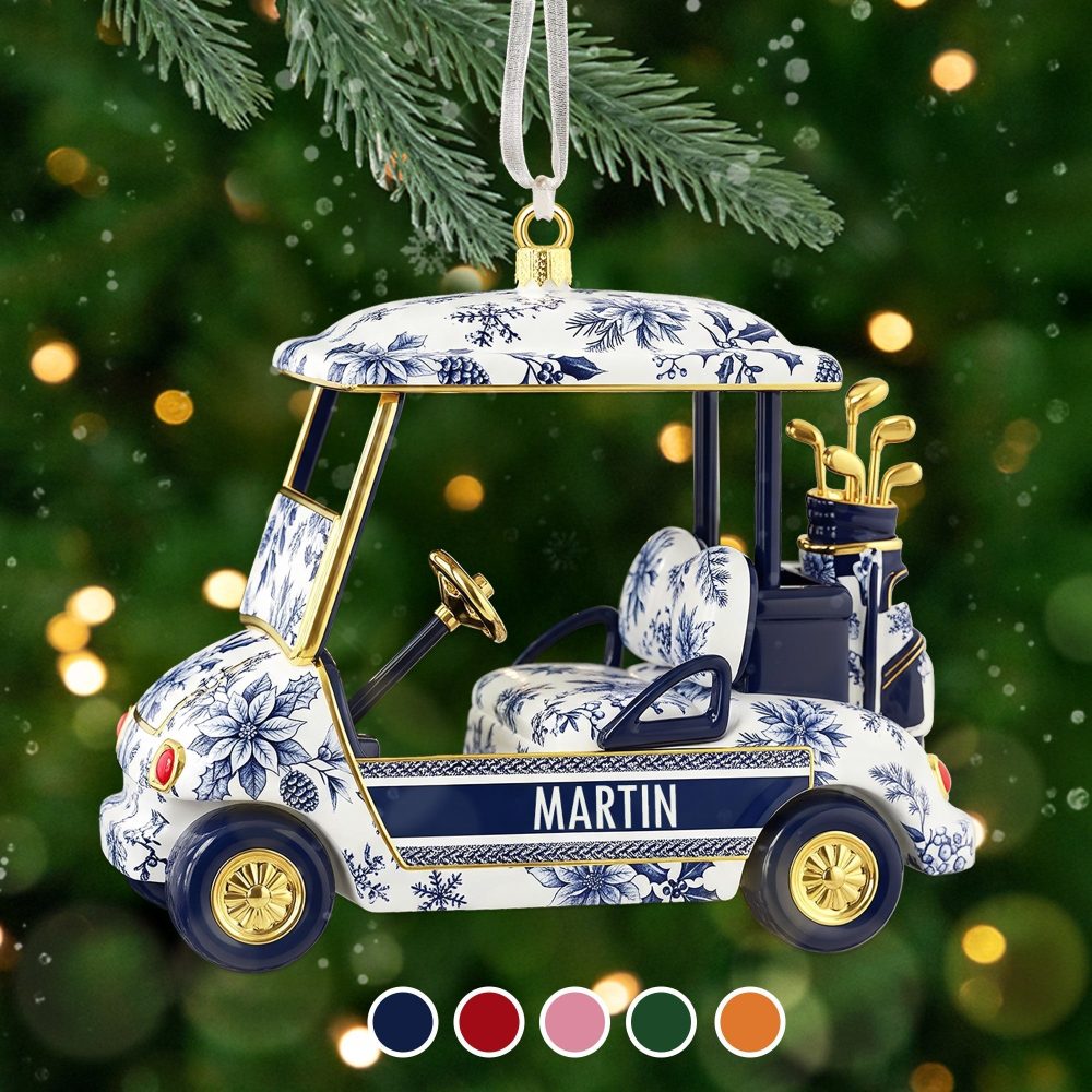 “Drive Into The Holidays!” - Personalized Golf Christmas Ornament - Perfect Gift For Golf Lovers And Enthusiasts - Image 2