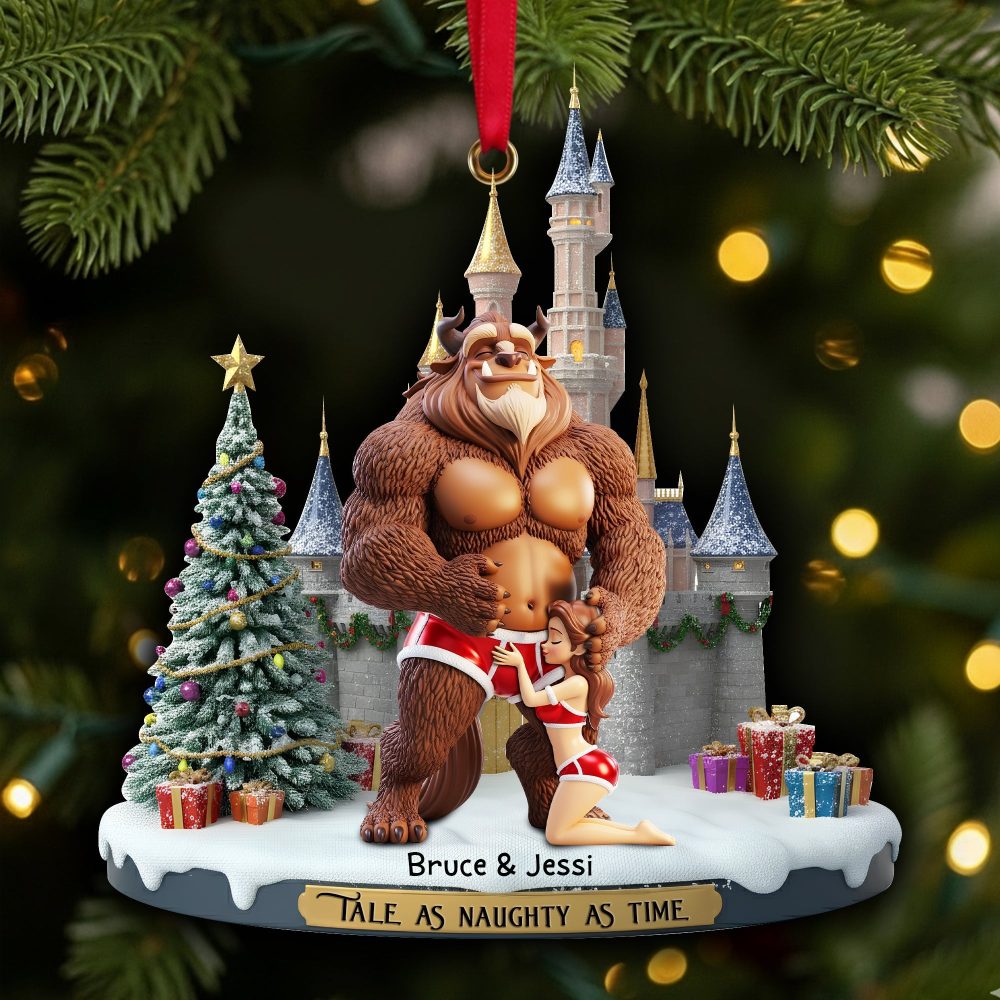 Tale As Naughty As Time - Personalized Christmas Ornament For Couples - Image 2