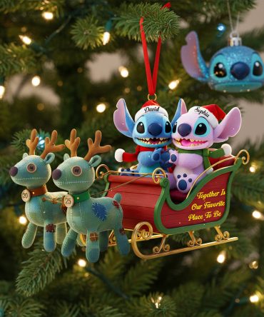 Together Is Our Favorite Place To Be - Personalized Christmas Ornament For Couples