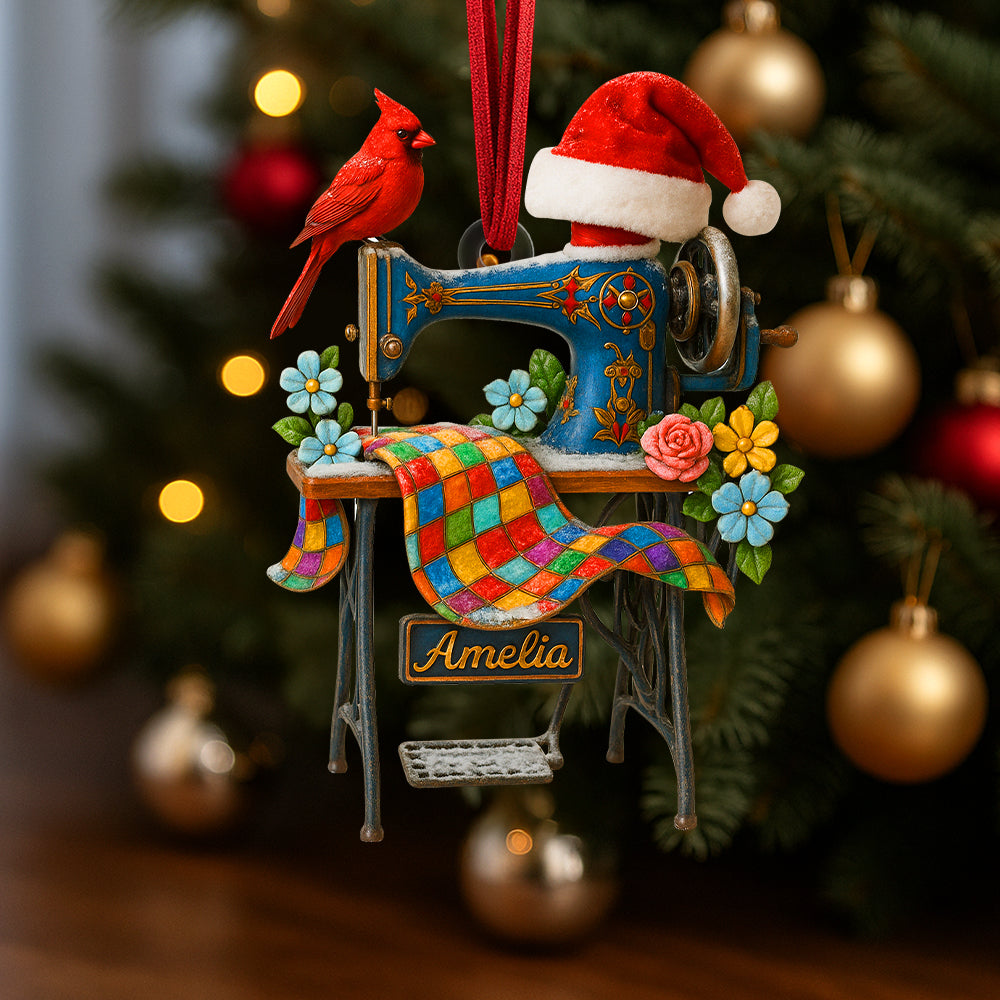 Sewing Machine Christmas Ornament - A Perfect Personalized Gift For Seamstresses - Image 3