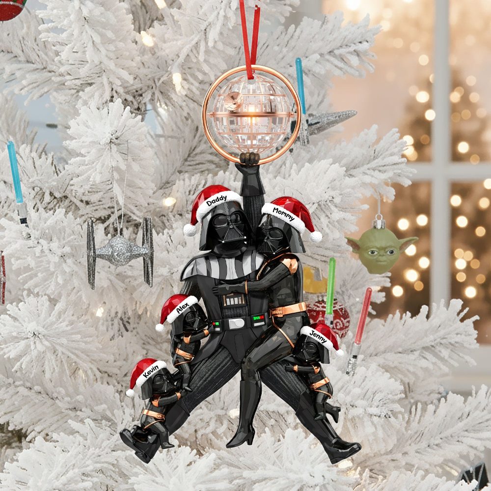 “Celebrate Your Family’S Cosmic Connection” - Personalized Cosmic Family Tree Ornament - Custom Gift For Family Members