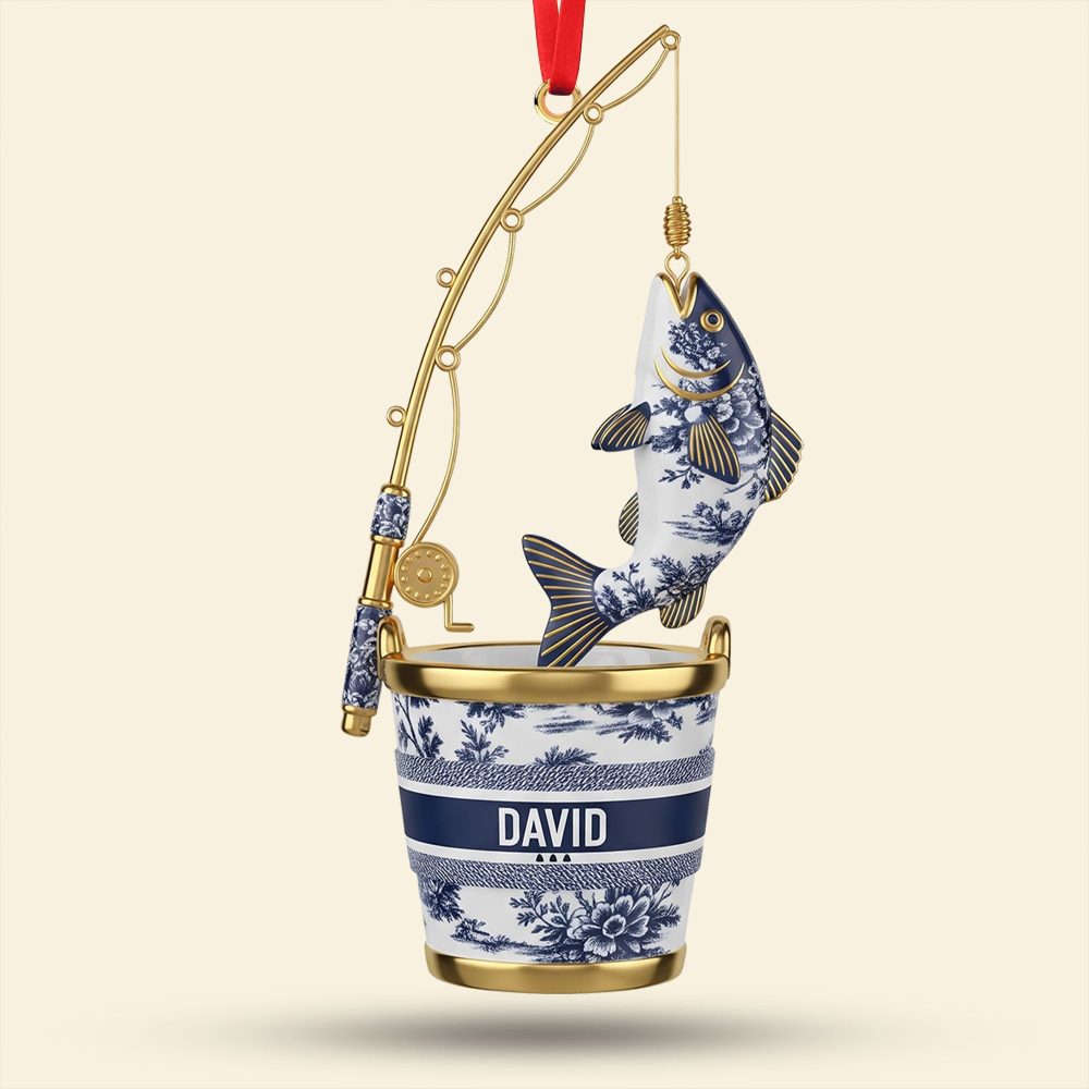 Hooked On Joy: Personalized Fishing Christmas Ornament - Custom Gift For Fishing Lovers, Adventurers, And Friends - Image 3