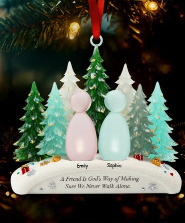A Friend Is God'S Way Of Making Sure We Never Walk Alone - Personalized Christmas Ornament For Friends