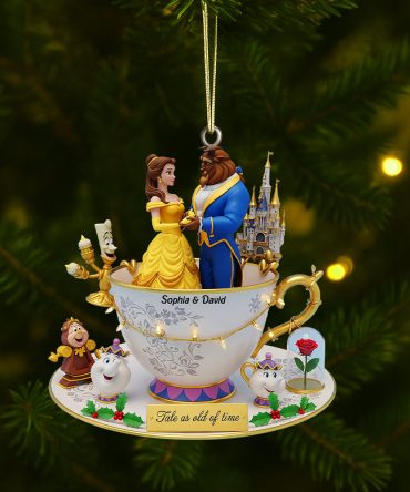 Tale As Old As Time - Personalized Christmas Acrylic Ornament For Couples
