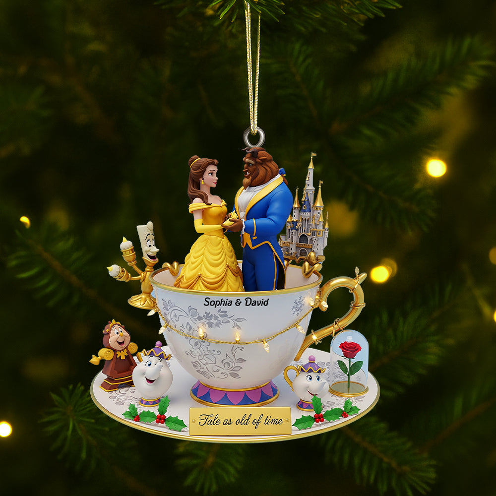 Tale As Old As Time - Personalized Christmas Acrylic Ornament For Couples