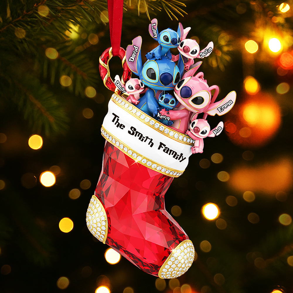“Celebrate Your Family'S Unity” - Personalized Stocking Family Ornament - Unique Custom Gift For Everyone - Image 2