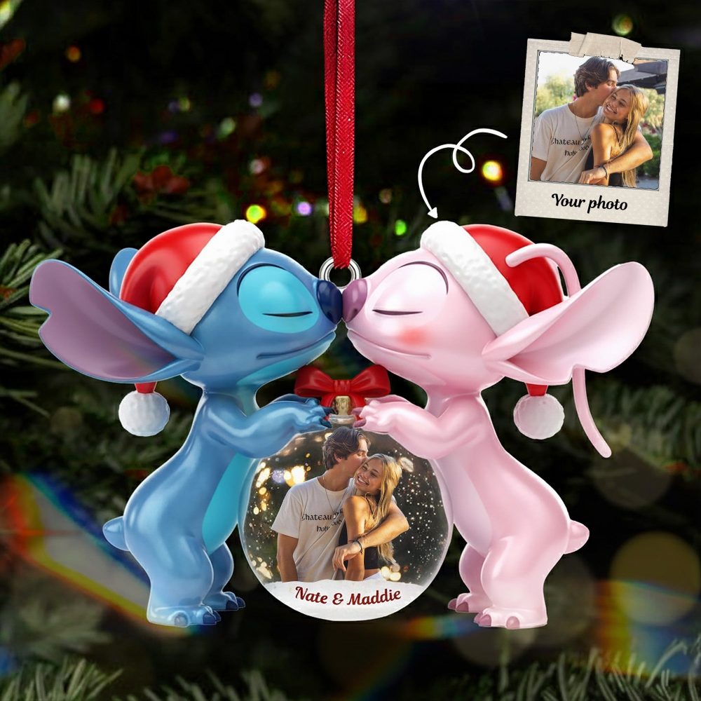 Love Is In The Air - Personalized Couple Christmas Ornament - Unique Gift For Loved Ones - Image 2