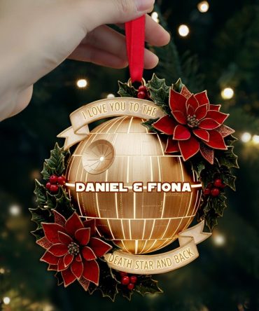 I Love You To The Death Star And Back - Personalized Christmas Ornament For Couples