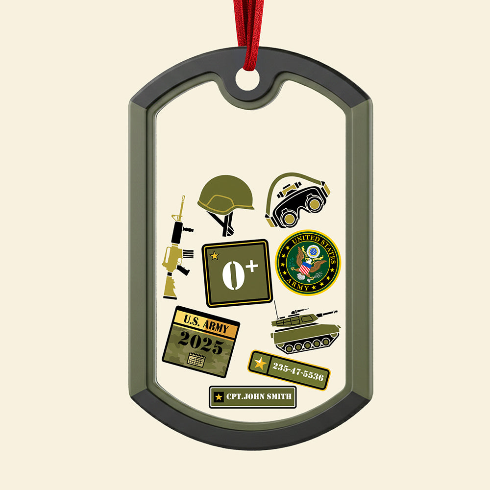 “Shake Me” - Military Pride Christmas Shaker Ornament - Personalized Custom Gifts For Soldiers, Veterans & Loved Ones - Image 4