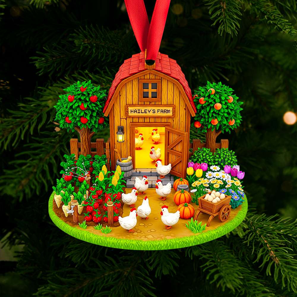 Home Is Where The Farm Is: Farmhouse Christmas Ornament - Personalized Gift For Farmers And Nature Lovers - Image 3