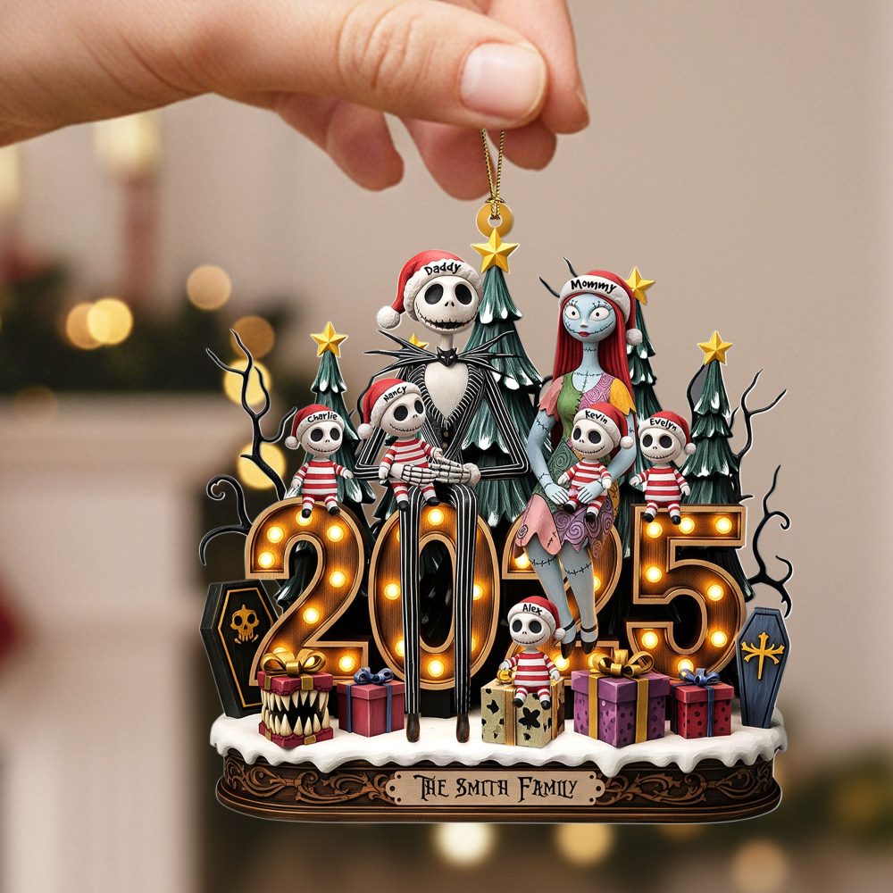 Bring Some Spooky Fun To Your Holidays! - Personalized Spooky Family Ornament For Halloween And Christmas Cheer - Image 2