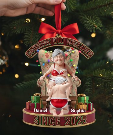 Growing Old Together - Personalized Frisky Old Couple Ornament For Christmas