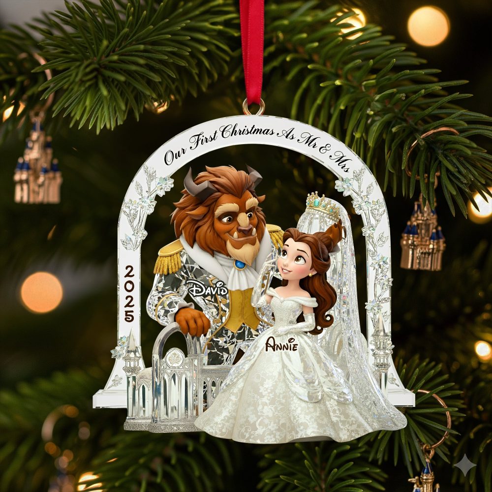 Celebrate Your Love: Personalized Couple'S First Christmas Acrylic Ornament - Unique Gift For Friends, Family, And Loved Ones - Image 2