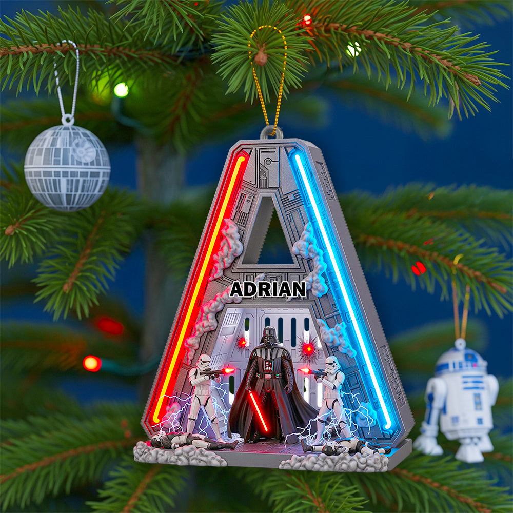 ‘Unleash The Force With Personalized Magic’ - Galaxy Alphabet Troop Christmas Ornament - Custom Gift For Fans And Loved Ones - Image 2