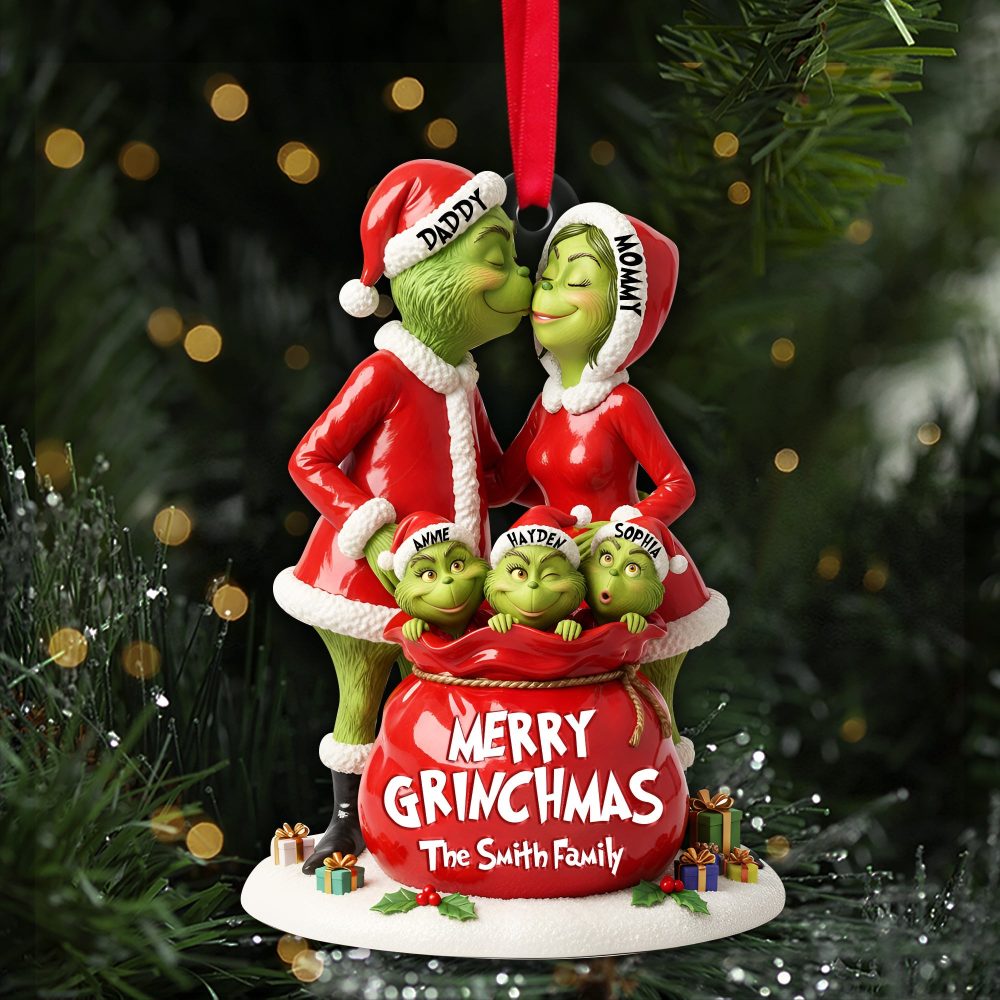 Celebrate Family Joy With Festive Love - Personalized Christmas Ornament