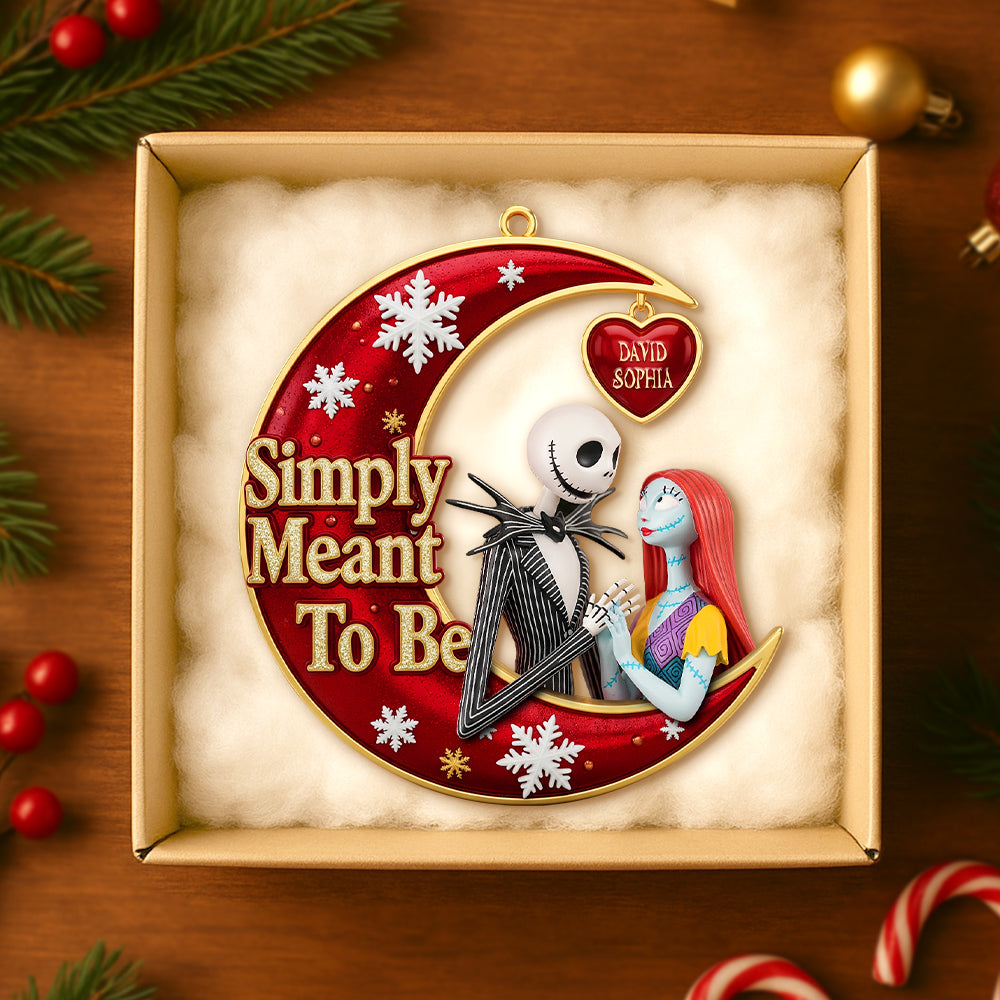 Simply Meant To Be - Personalized Christmas Acrylic Ornament For Couples
