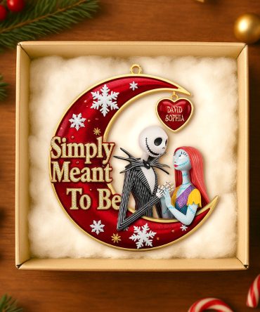 Simply Meant To Be - Personalized Christmas Acrylic Ornament For Couples