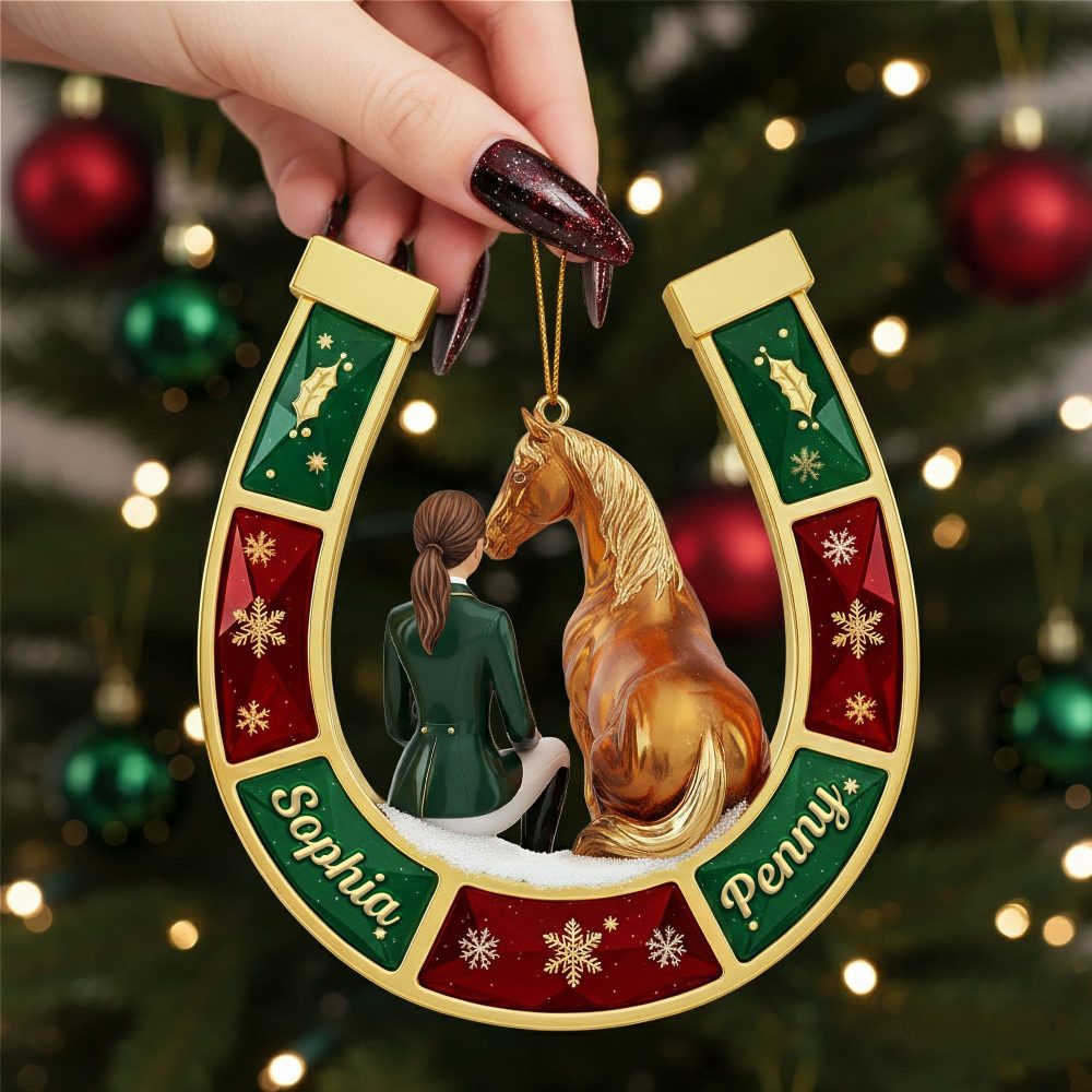 Cherish The Bond - Horse-Loving Girl Ornament - Personalized Gift For Horse Lovers - Image 2