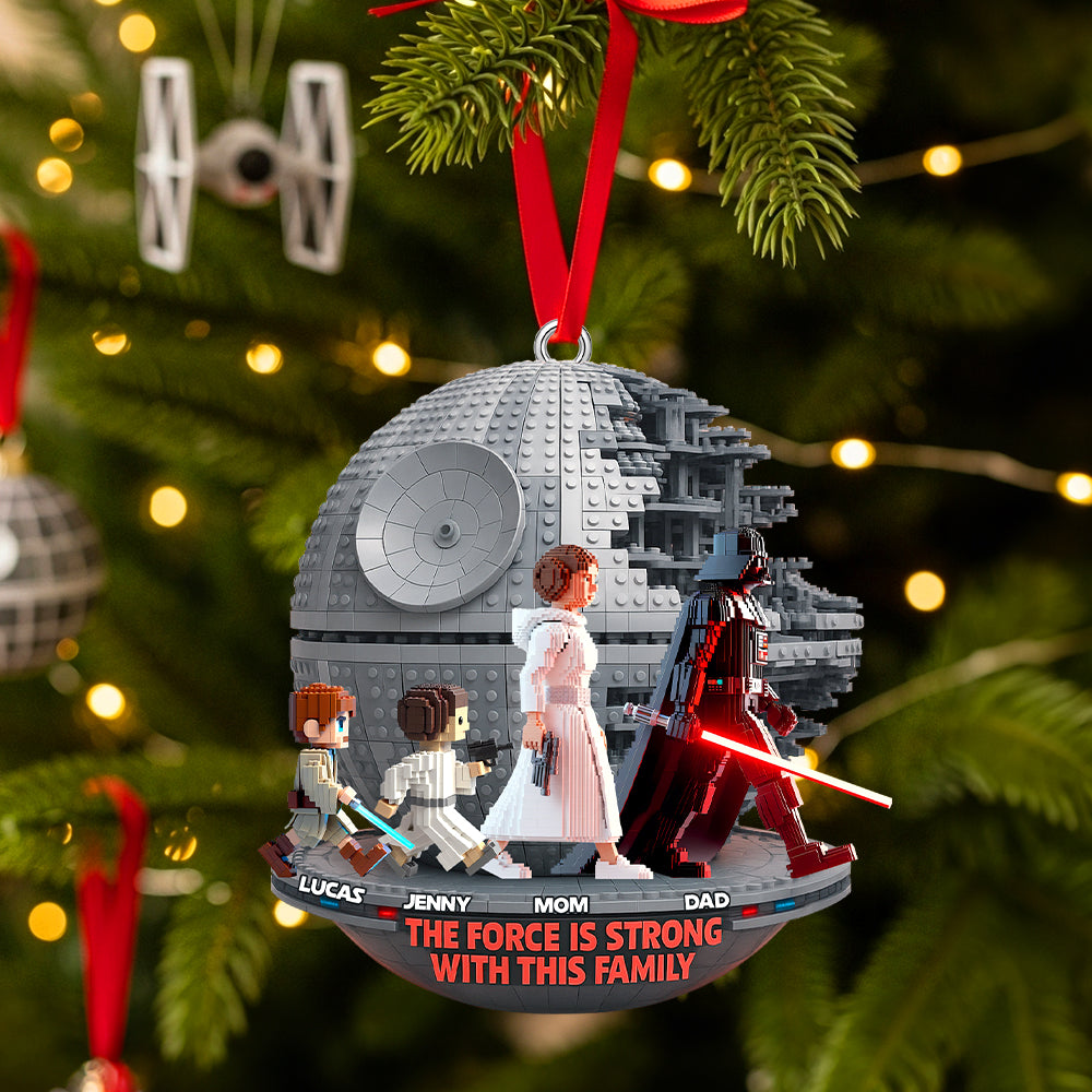The Force Is Strong With This Family - Personalized Lego Christmas Ornament