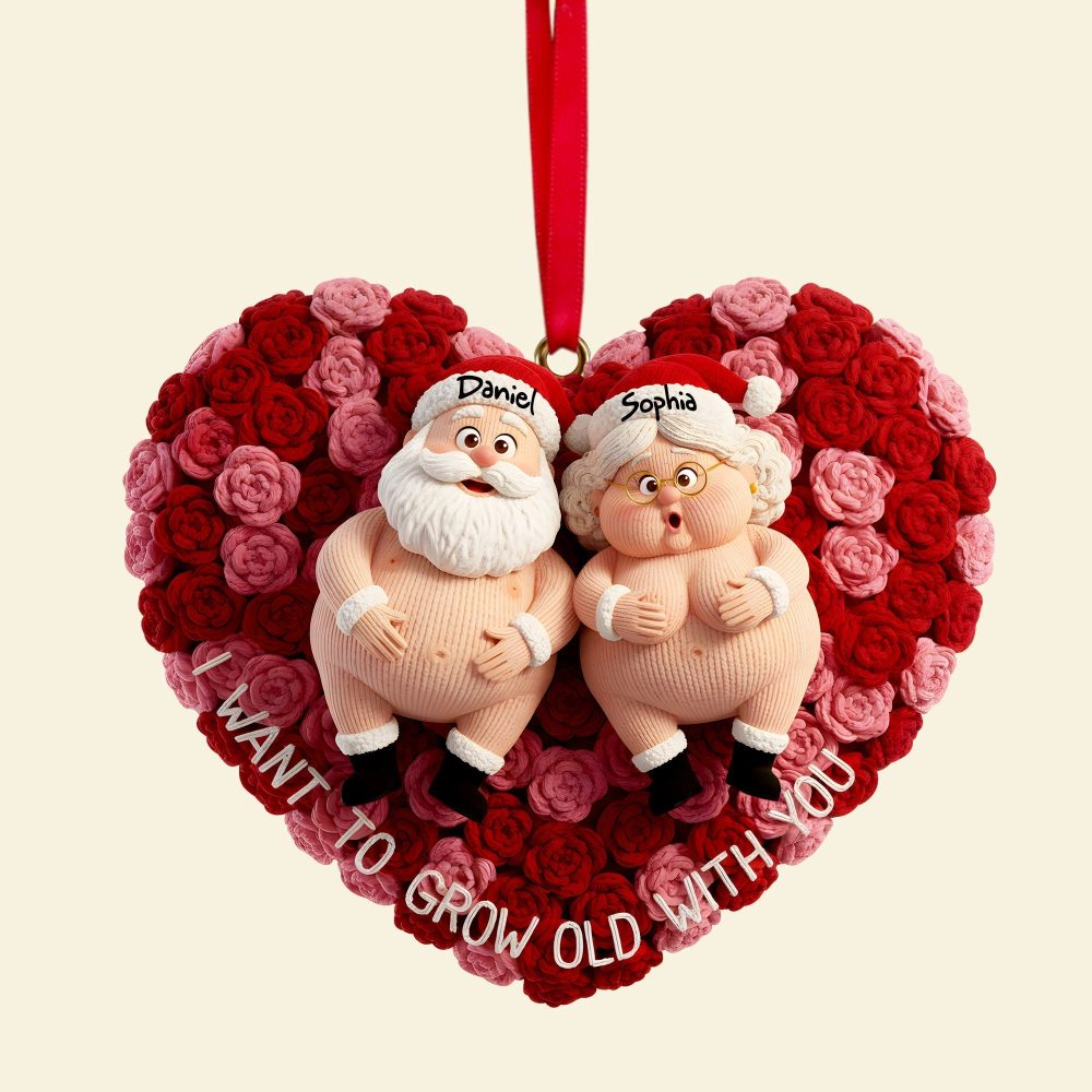 I Want To Grow Old With You - Personalized Growing Old Couple Ornament - Image 5