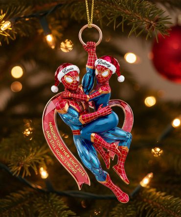 Love And Laughter, Together Forever - Personalized Amazing Couple Hanging Together Ornament