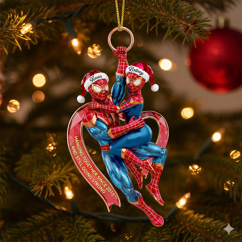 Love And Laughter, Together Forever - Personalized Amazing Couple Hanging Together Ornament