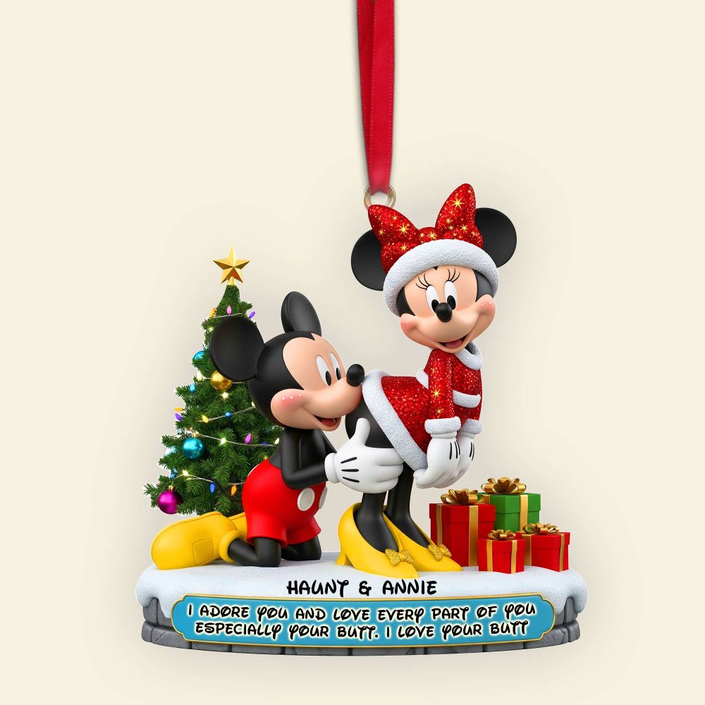 I Adore You - Personalized Couple Christmas Ornament - Image 5