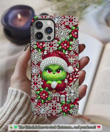 Grinch Merry Grinchmas - Personalized Stole Christmas Full Print Phone Case