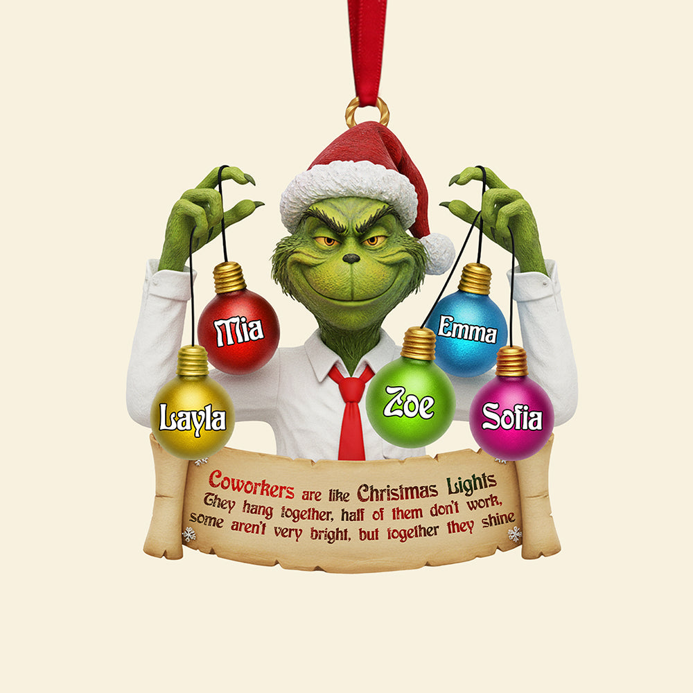 Coworkers Are Like Christmas Lights - Personalized Acrylic Ornament For Christmas - Custom Gift For Friends, Family, And Colleagues - Image 4