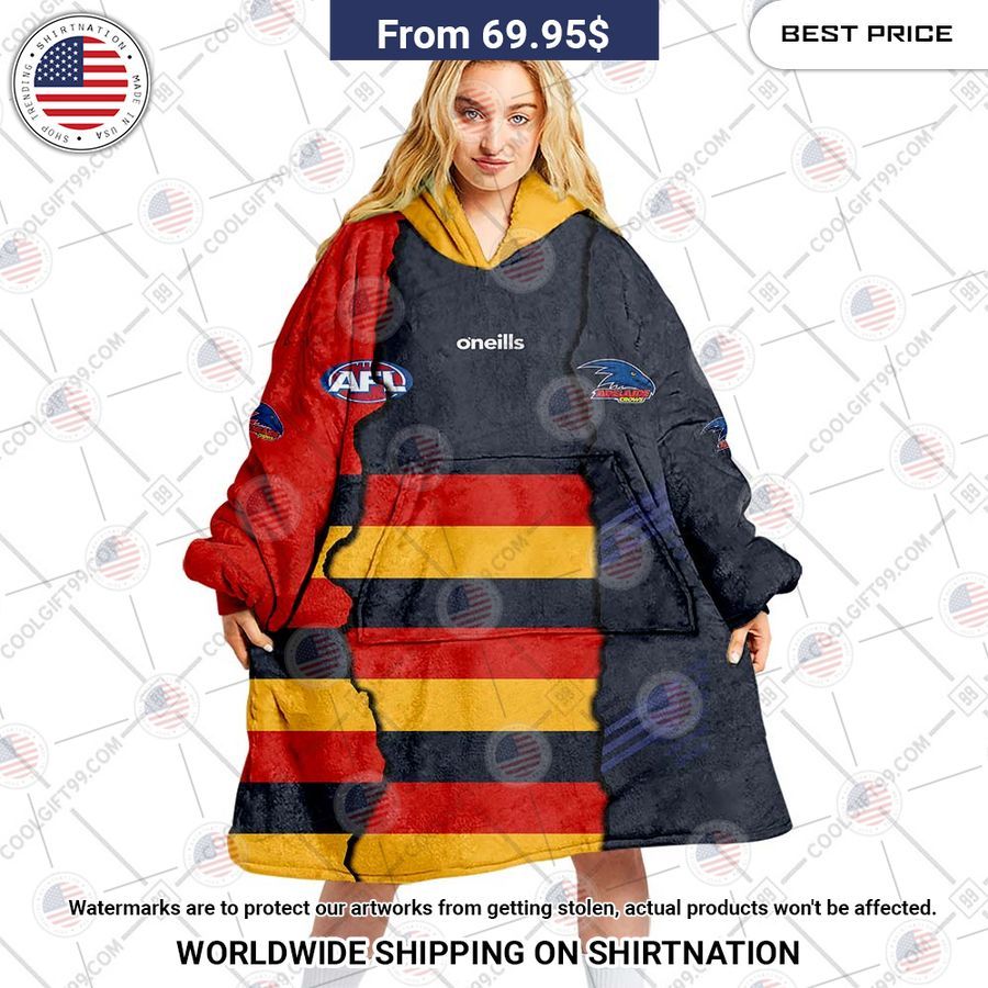 Adelaide Crows Mix Hoodie Blanket
