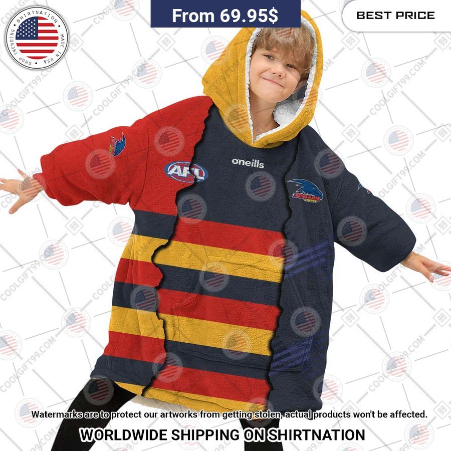 Adelaide Crows Mix Hoodie Blanket - Image 4