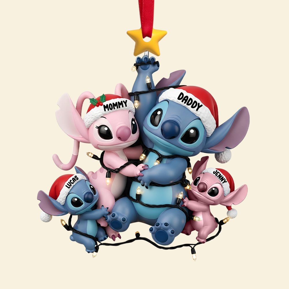Celebrate Family Love With Our Fun Mischievous Alien Family Christmas Ornament - Personalize Your Gift! - Image 4
