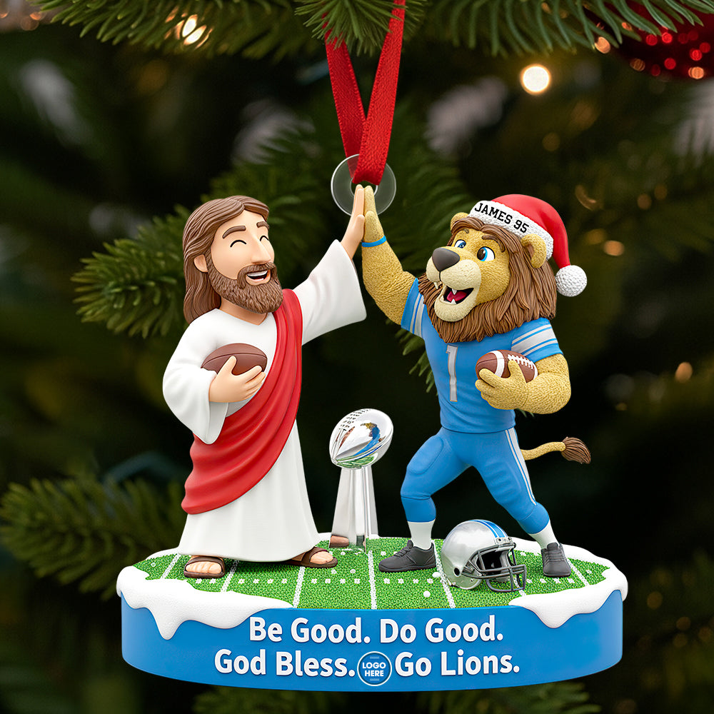 Be Good, Do Good, God Bless - Personalized Faith & Football Christmas Ornament For Football Lovers - Image 3