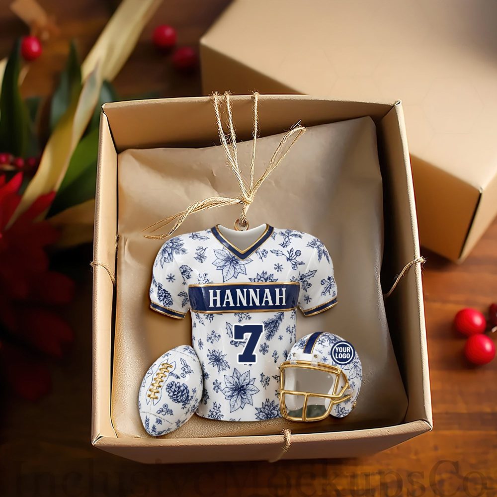 “Celebrate The Holidays With A Unique Touch!” - Personalized Christmas Sports Jersey Ornament - Perfect Gift For Sports Fans, Friends, And Family - Image 2