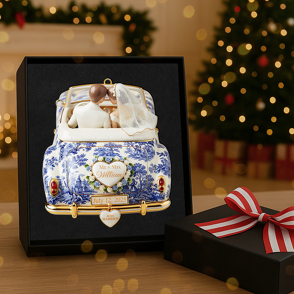 Celebrate Love: Newlywed Custom Acrylic Ornament - Personalized Gift For Newlyweds, Couples & Christmas - Image 3
