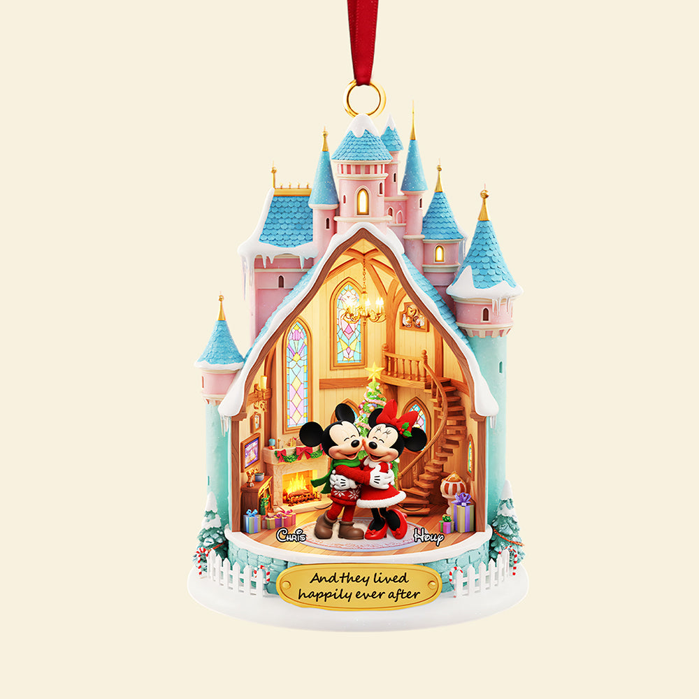 And They Lived Happily Ever After - Personalized Christmas Ornament For Couples - Image 5