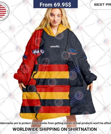 Afl Adelaide Crows Mix Custom Hoodie Blanket