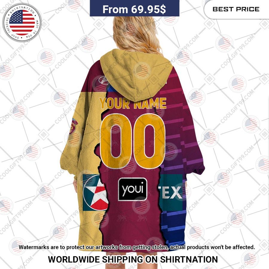 Afl Brisbane Lions Mix Custom Hoodie Blanket - Image 3
