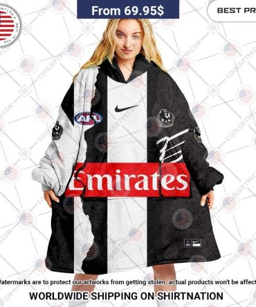 Afl Collingwood Magpies Mix Custom Hoodie Blanket