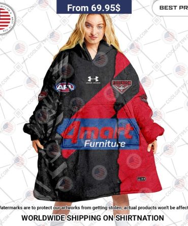 Afl Essendon Bombers Mix Custom Hoodie Blanket