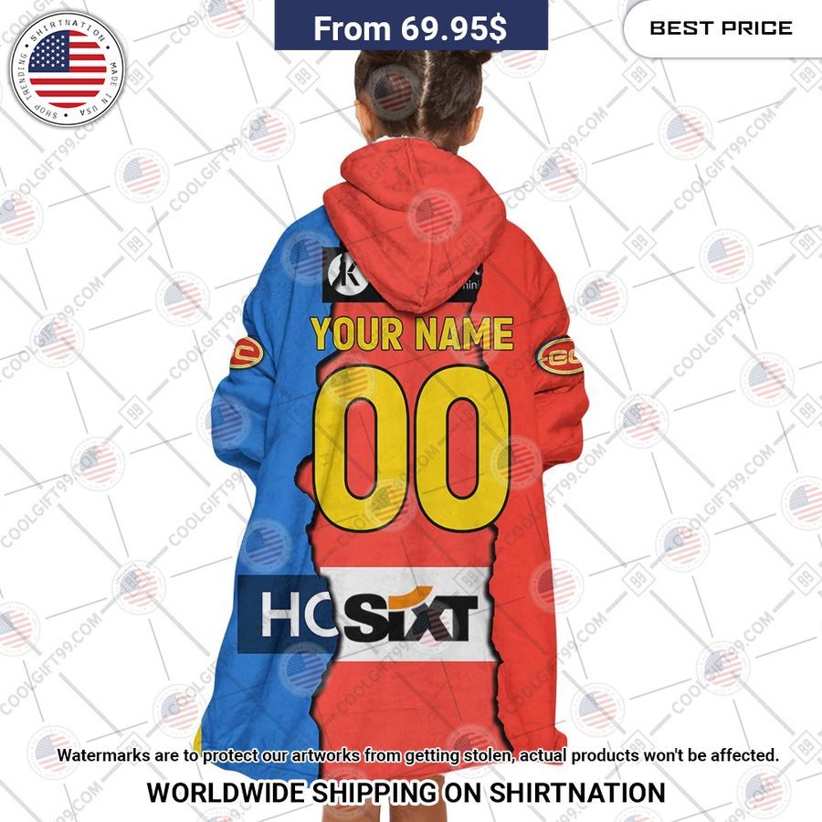 Afl Gold Coast Suns Mix Custom Hoodie Blanket - Image 5